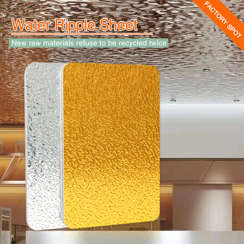Water Ripple Panel Cad Bamboo Charcoal 3D Water Ripple Ceiling & Wall Panels