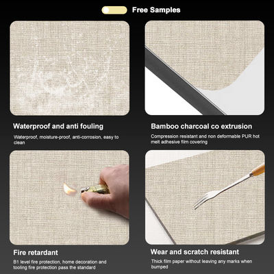 Fireproof Bamboo Charcoal PVC Wall Board 8mm Carbon Crystal Plate Wall Panel