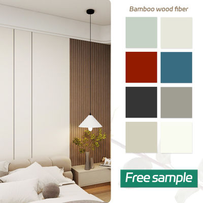 8mm Fireproof Bamboo Wood Fiber Wall Panel - Skin Feeling Veneer