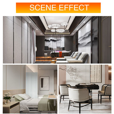 Bamboo Charcoal Decorative Wood Veneer Panels Fabric Wall Paneling 2800mm