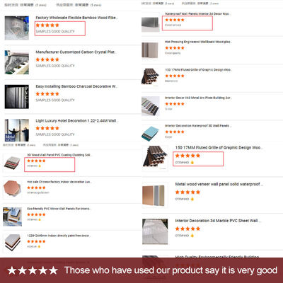 Interior Decorative Bamboo Crystal Panels Wood Grain Bamboo Charcoal Wood Veneer Panels